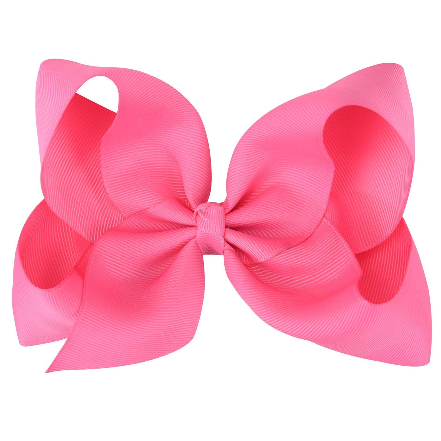 Oaoleer Big Hair Bows For Girls 12 Pcs 6' Hot Pink Grosgrain Ribbon Large Boutique Bow Alligator Clips Hair Accessories For Tod