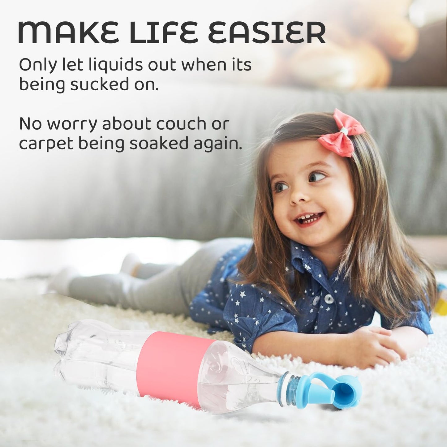 Giichen No Spill Water Bottle Caps - Bpa Free Silicone Top Protects Child'S Mouth, Replacement Spout Adapter For Toddlers To Adu