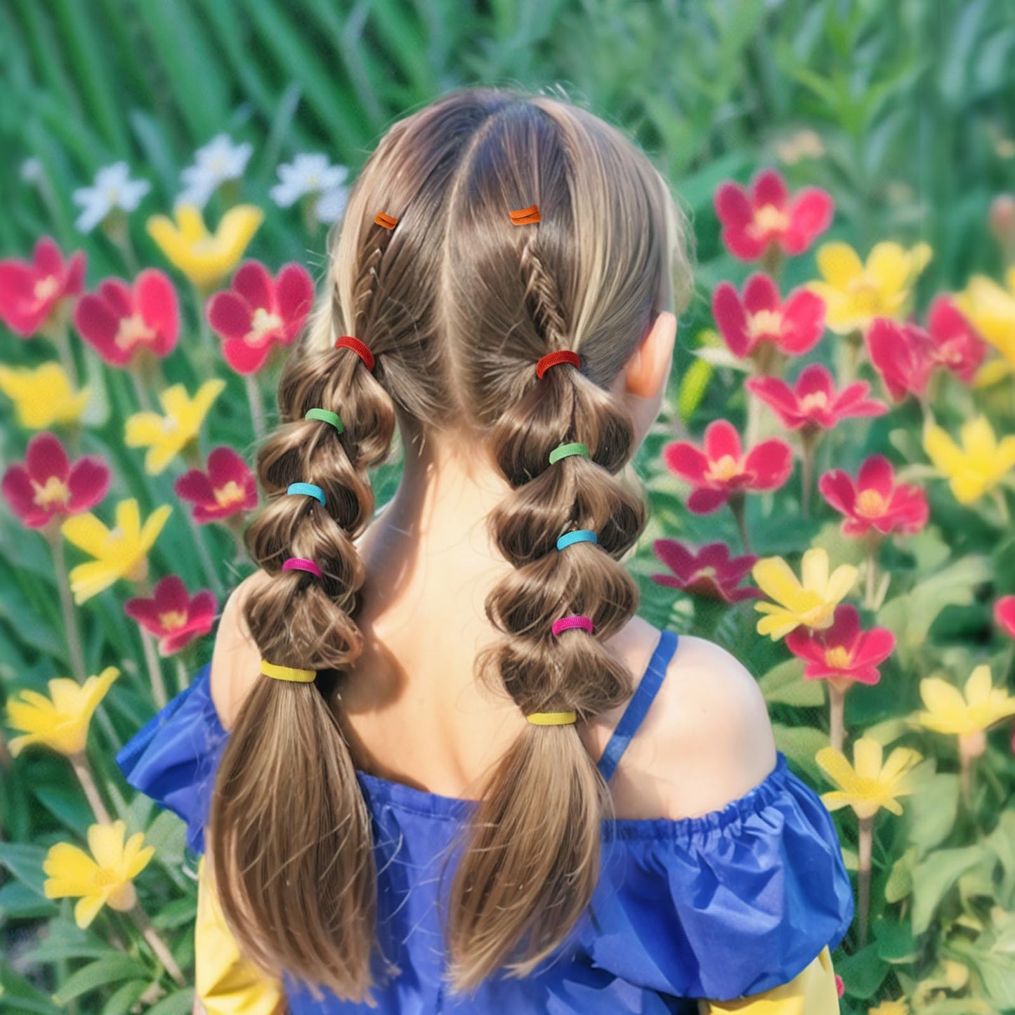 Ygdz 280 Pcs Cotton 24 Colors Hair Ties Set With Organizer Box - Seamless Soft Mini Elastics Ponytail Holders And Hair Accessori