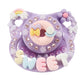 Cutieplusu Adult Sized Pacifier Dummy For Adult-Big Shield Diy Handmade-Donut Purple