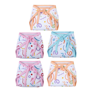 Superminis Baby Cotton Nappies  Printed, Reusable, Cushioned Nappy For Newborns And Infants (612 Months)