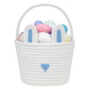 CubesLand Easter Basket for Kids & Babies - Soft & Safe Handwoven Cotton Rope Bunny Basket, Easter Egg Hunt & Festive Decor, Blu