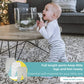 Spasilk Baby Cotton Pull On Footed Pants, 3 Pack Casual Leggings With Feet, Gray Celestial