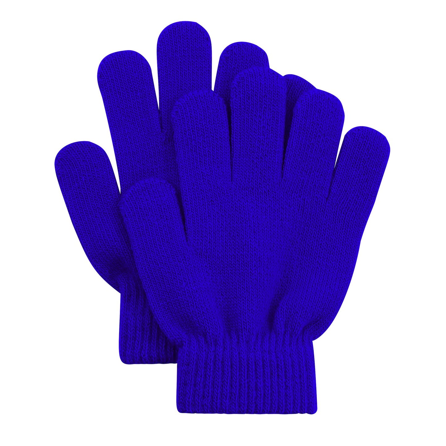 6 Pairs Kids Magic Gloves Winter Warm Full Fingers Gloves Soft Knitted Mittens For Baby Boys Girls Maroon&Plum&Green
