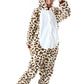 CuteOn Leopard Onesie Kids Animal Pajamas for Boys Girls Halloween Christmas Costume Height for 110cm
