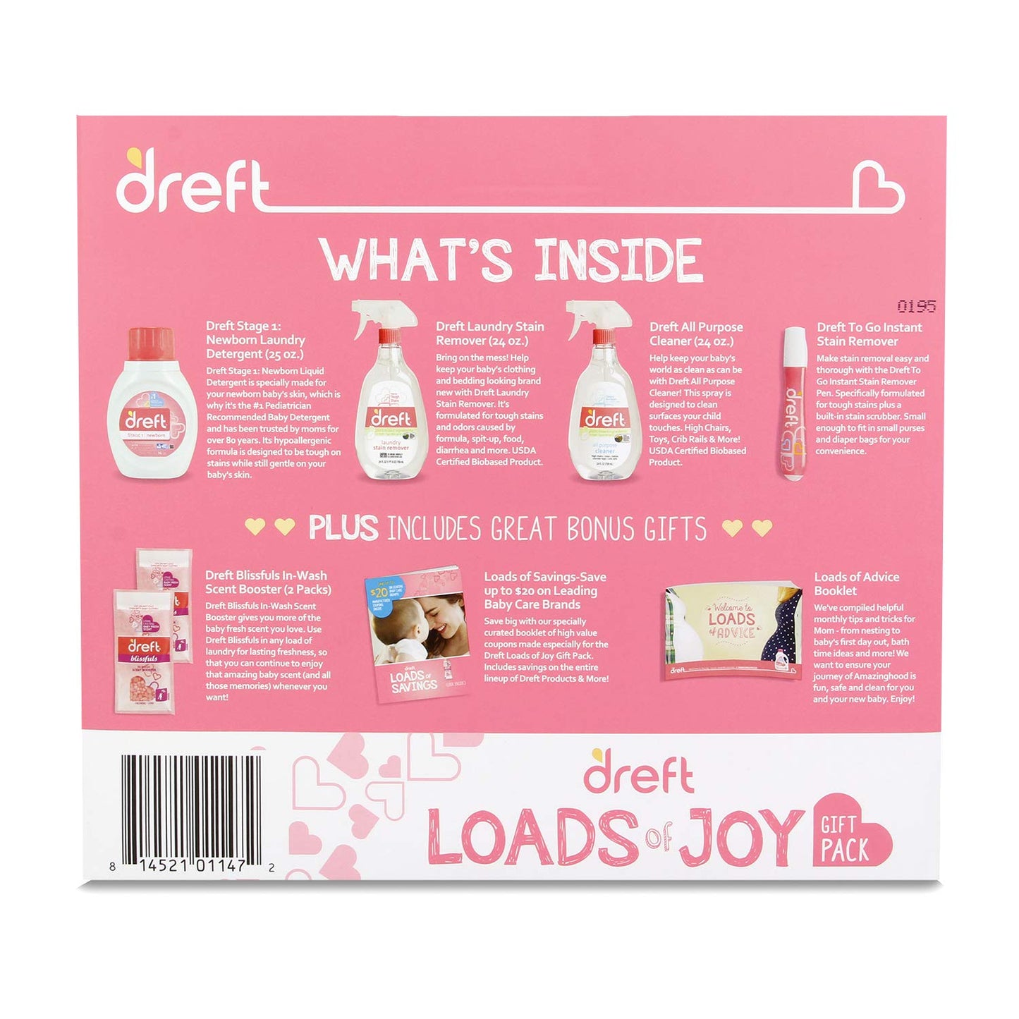 Baby Gifts Set By Dreft, Baby And Mom Gift Set With Liquid Laundry Detergent, Laundry Stain Remover, Stain Remover Pen & All Pur