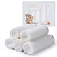 Warm Cuddles Bamboo Baby Washcloths Set  Soft Natural Baby Wipes For Delicate Skin  Absorbent Newborn Bath Face Towel (White)