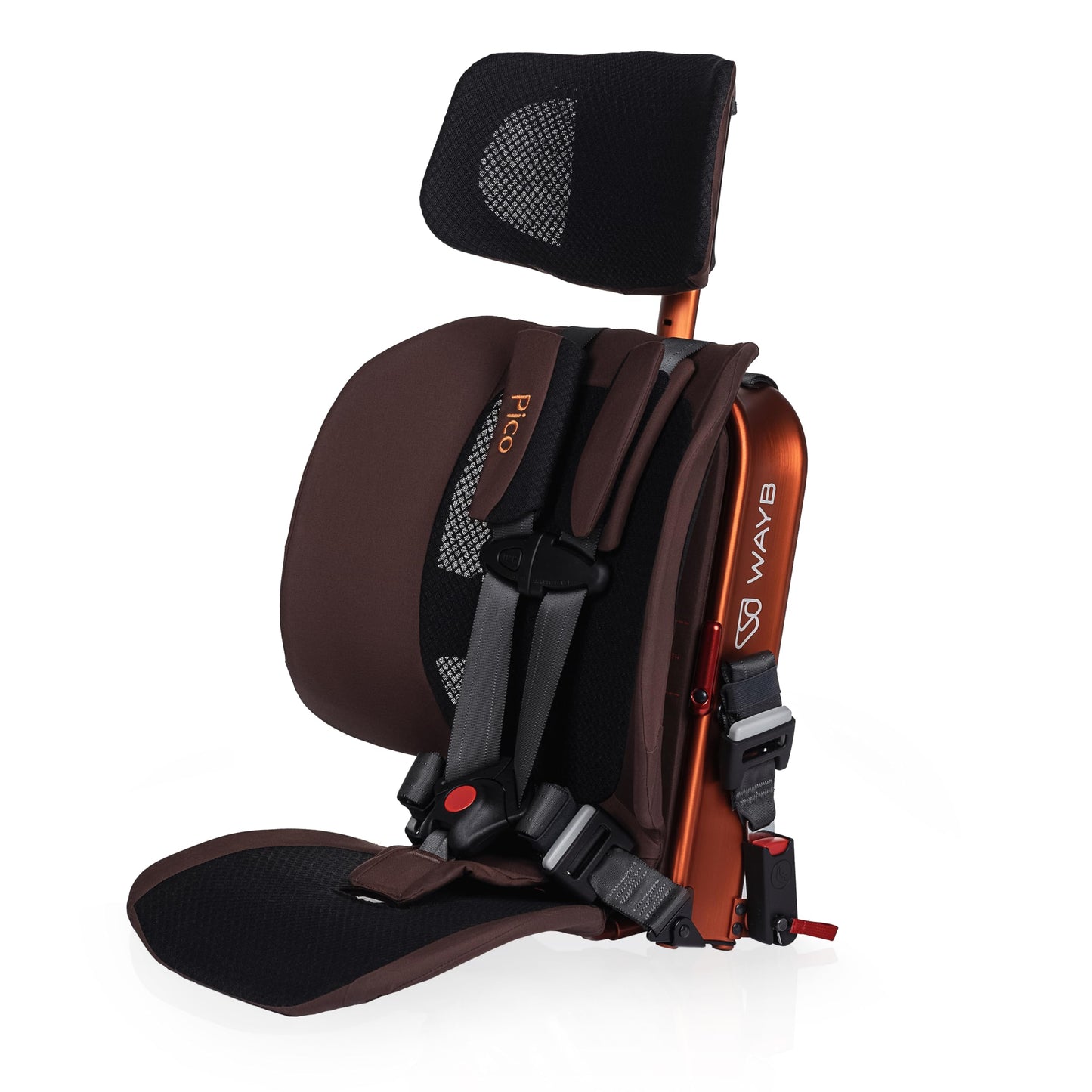 WAYB Pico Travel Car Seat (Golden Hour) Lightweight, Portable, Foldable - Perfect for Airplanes, Rideshares, and Road Trips - Fo