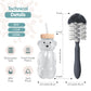 The 730 Project Honey Bear Straw Cup For Babies, 8Oz Honey Bear Cup With Bottle Brush, 2-Pack Improved Lid Therapy Learning Hone