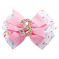 Birthday Hair Bow For Baby Girls 1 2 3 4 5 6 Years Sprinkle Decorations Confetti Ice Cream Party Pink Hair Accessories For 3Rd B