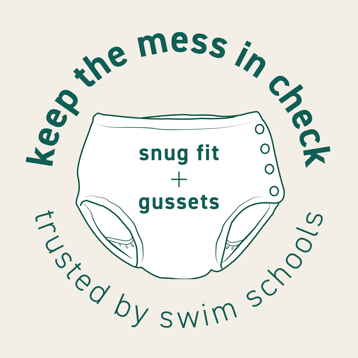 I Play Unisex Swim Diaper Navy Solid-3T