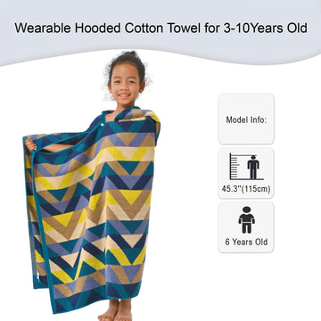 Voova & Movas Toddler Towels For Kids (3-10Years) - Absorbent 100% Cotton Thick 500Gsm Pool Towels,Perfect For Bath | Beach | Po