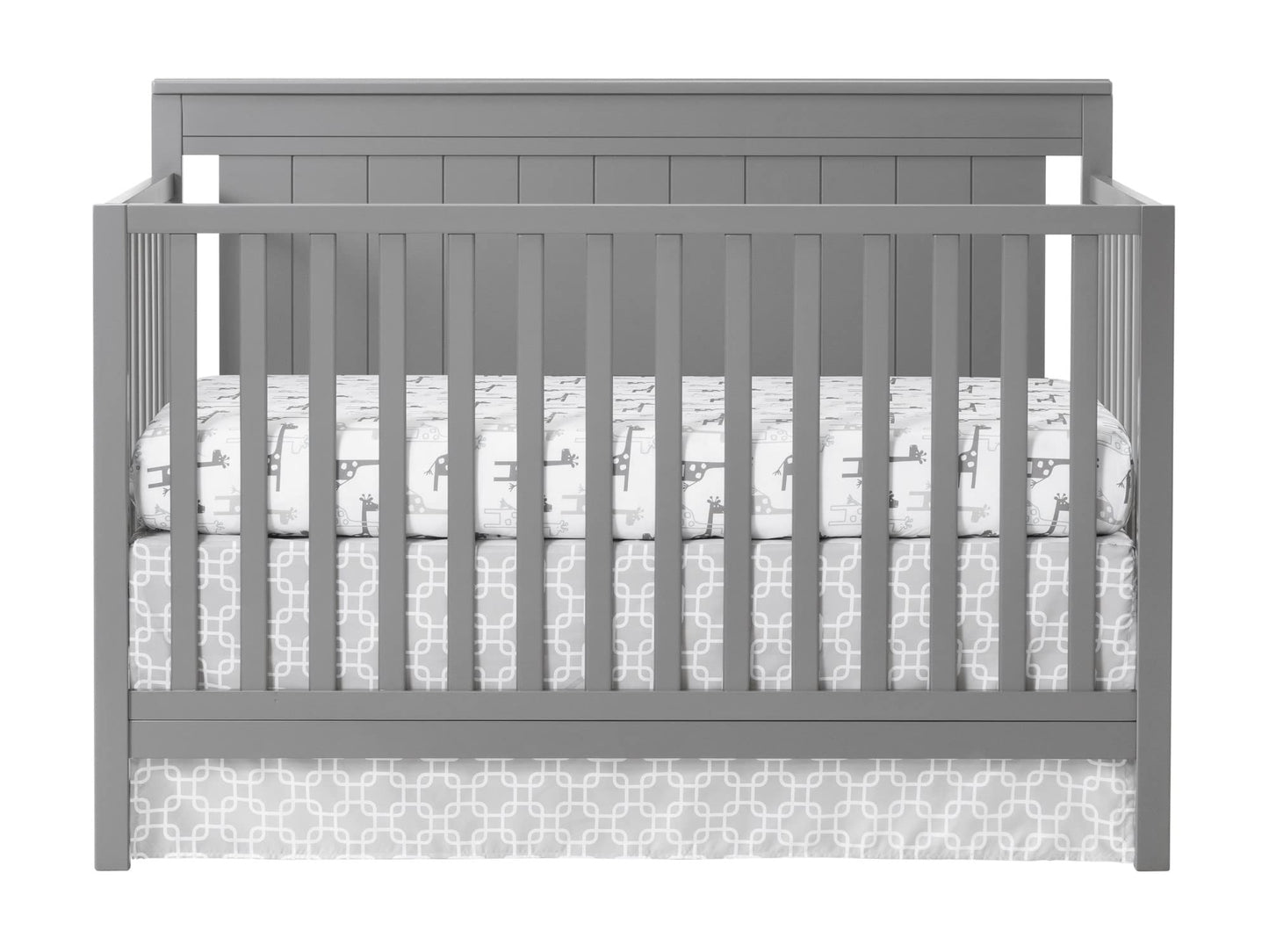 Oxford Baby Lazio 4-In-1 Convertible Crib, Dove Gray, Greenguard Gold Certified