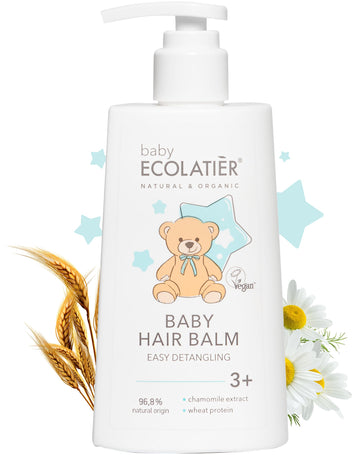 Ecolatir Kids Hair Balm Easy Detangling 3+ - Baby Conditioner Tear-Free, Toddler Hair Detangler, Kids Conditioner For Curly Hair