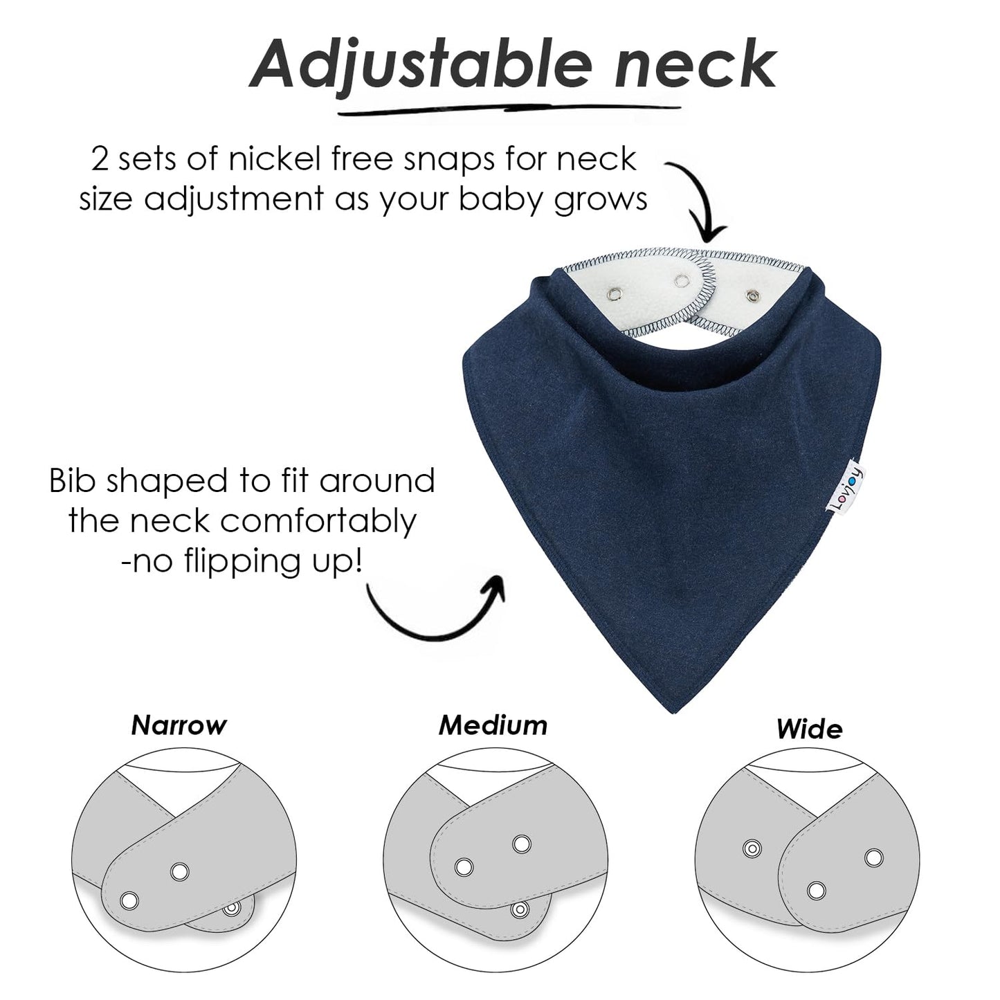 Lovjoy Large Bandana Bibs - Special Needs Bibs - For Older Children, Youth And Adults - Practical, Absorbent And Stylish (Set 02