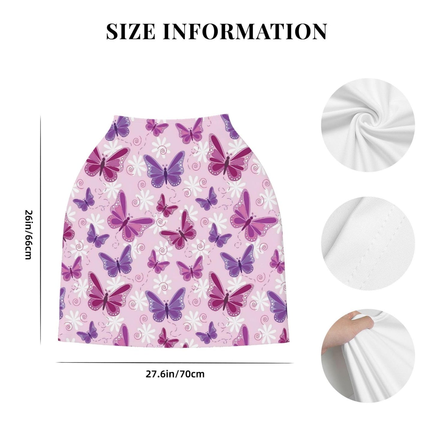 Cute Butterfly Baby Stuff Car Seat Covers Baby Multi-Use Car Seat Canopy Carrier Cover, Breathable Breastfeeding Cover Boys & Gi
