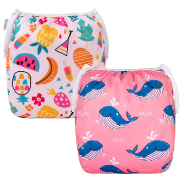 Alvababy Swim Diapers Baby & Toddler Snap Large Size Reusable Adjustable Baby Boy Zyk103-D118