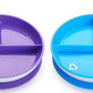 Munchkin Stay Put Divided Suction Plates (Purple/Blue)