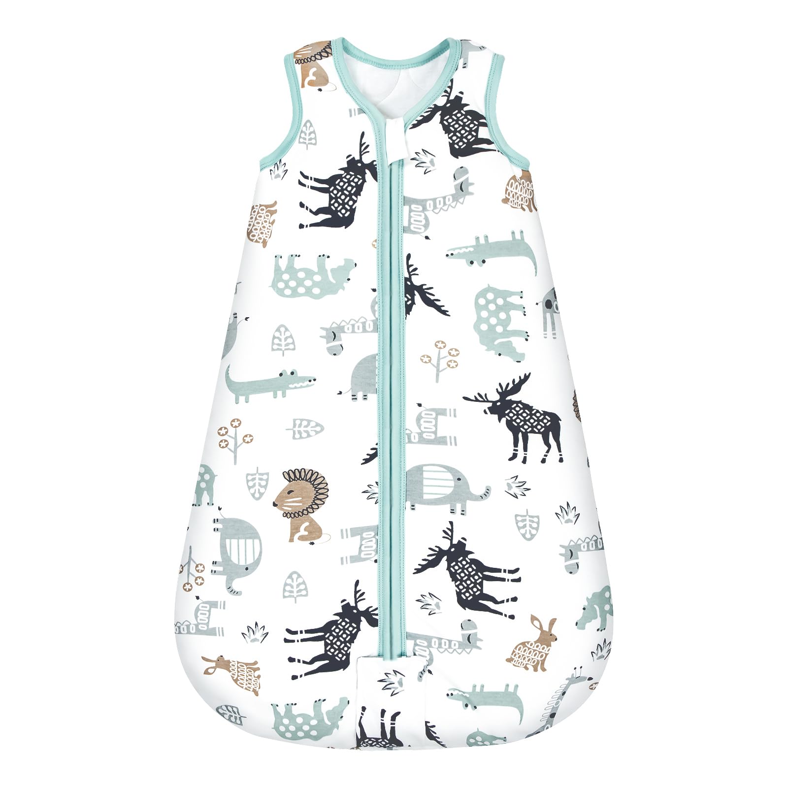 Mosebears Sleep Sack Baby Winter Wearable Blanket with 2-Way Zipper,2.5 TOG Cotton Sleep Sack Unisex (Deer, 6-12 Months)