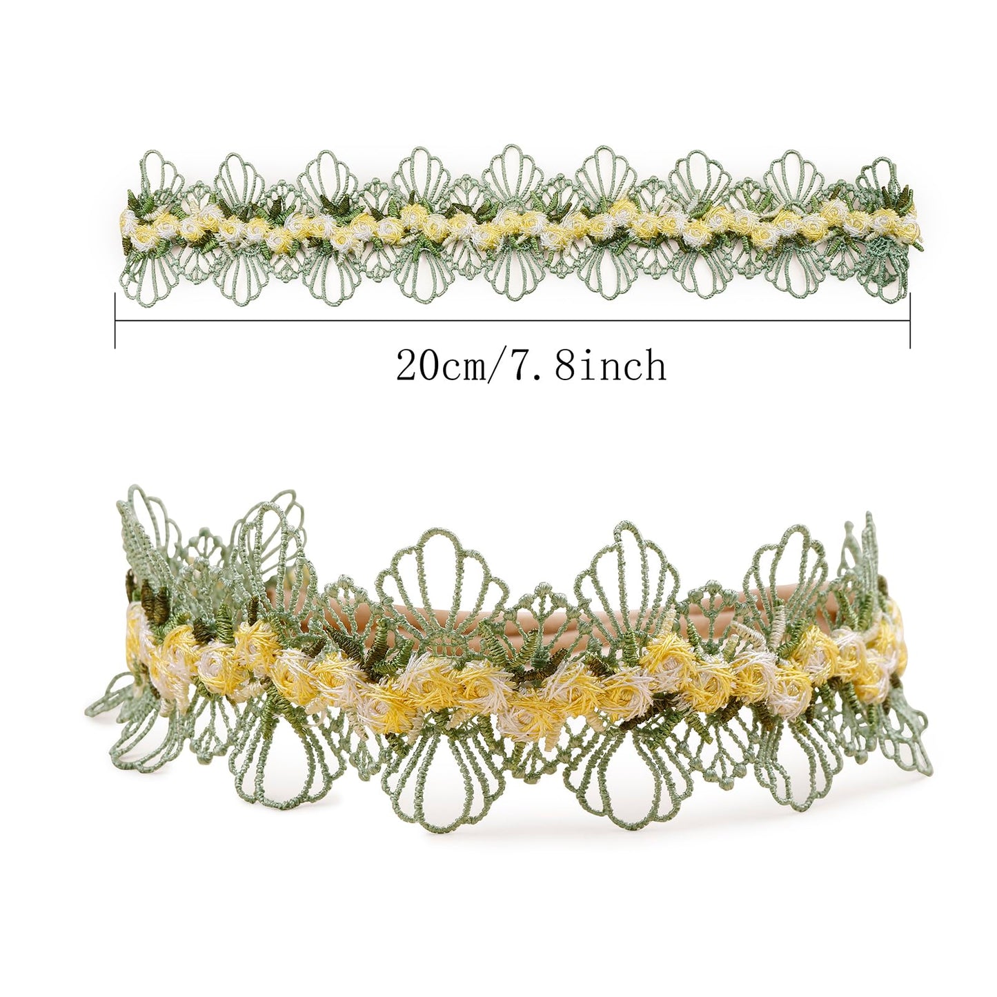 Bfnaagirl Baby Girl Floral Headband Nylon Flower Crown Elastic Hairband 3Pcs Hair Accessories Gift For Girls (9571)