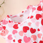 Nubeehoho Baby Girls Dress Ruffled Sleeve Pink Heart Print Summer Dresses Toddler Birthday Sundress Valentine'S Day Outfits 6-7