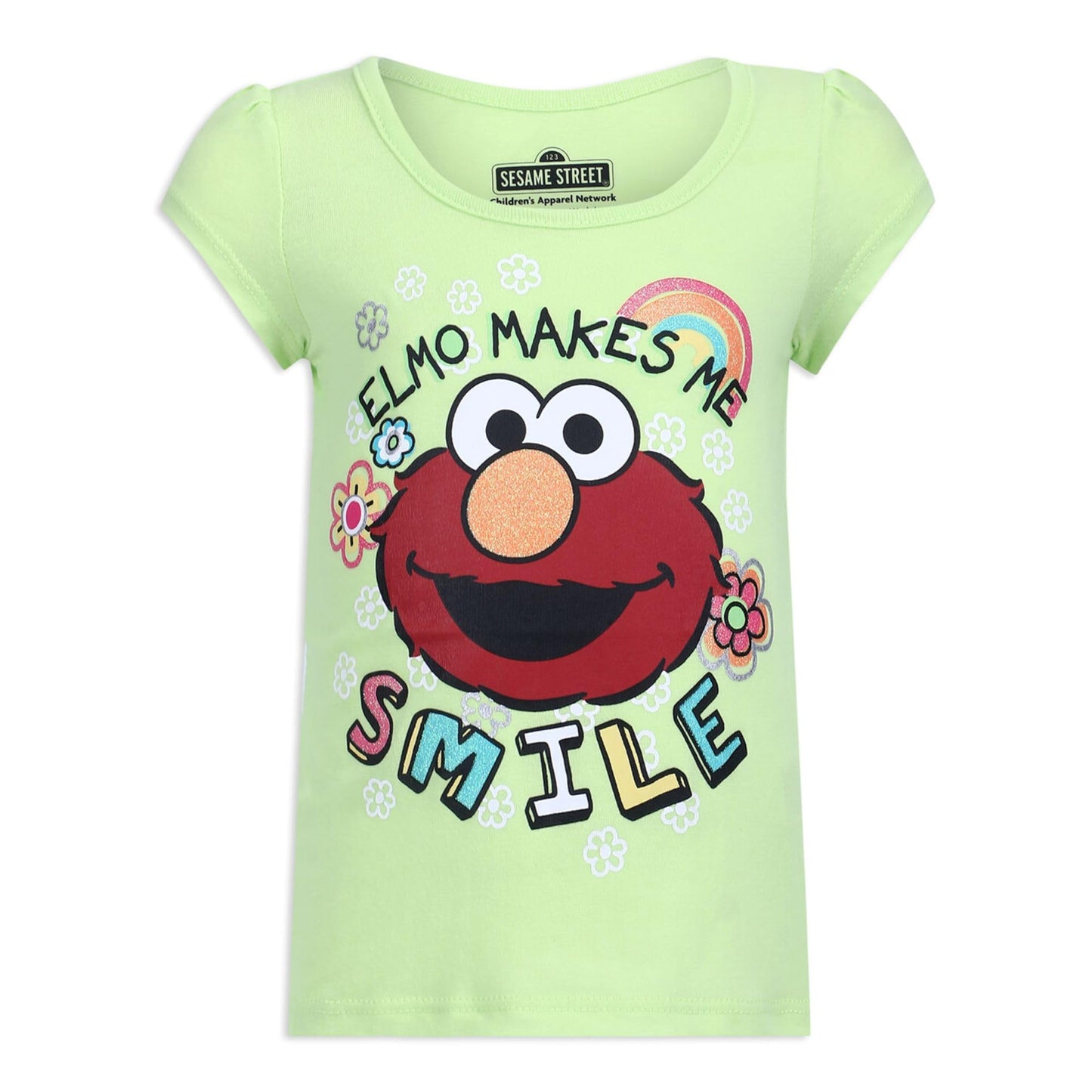 Sesame Street Baby Girls' Modern/Fitted, Yellow/Multi, 2T