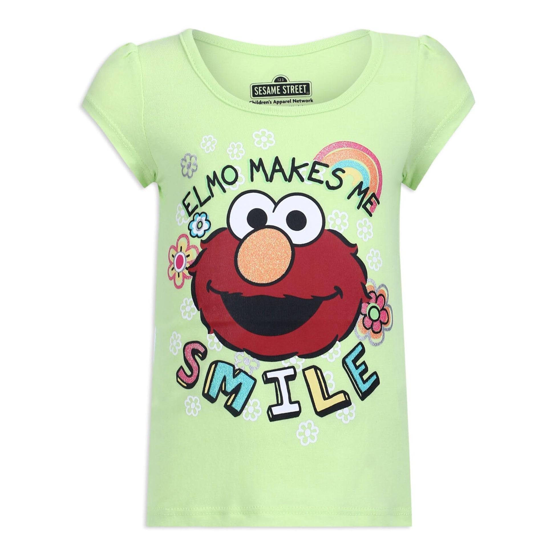 Sesame Street Baby Girls' Modern/Fitted, Yellow/Multi, 2T