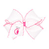 Wee Ones Girls' Grosgrain Country Club Embroidery Hair Bow with Moonstitch Edge on a WeeStay Hair Clip, Handmade, King, Golf Bag