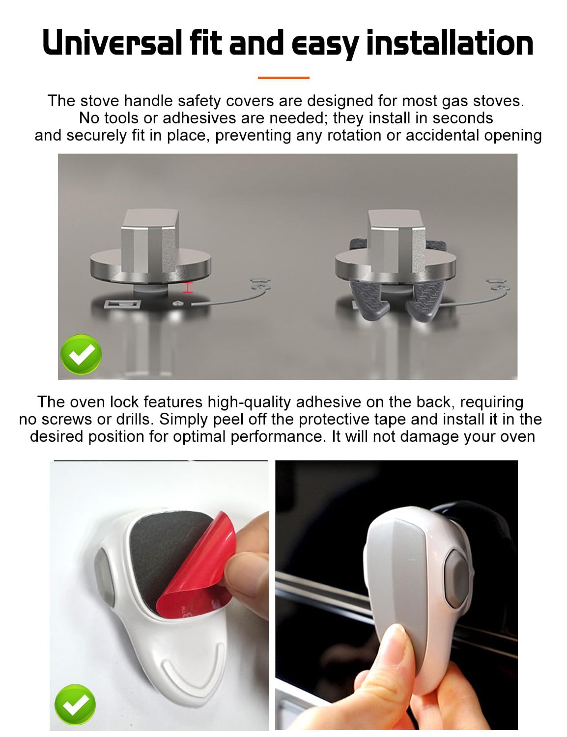 Stove Gas Knob Safety Covers,Oven Knob Covers For Child Safety,Baby Burners Proof Stove Knob Locks,Oven Door Baby Proofing (Grey