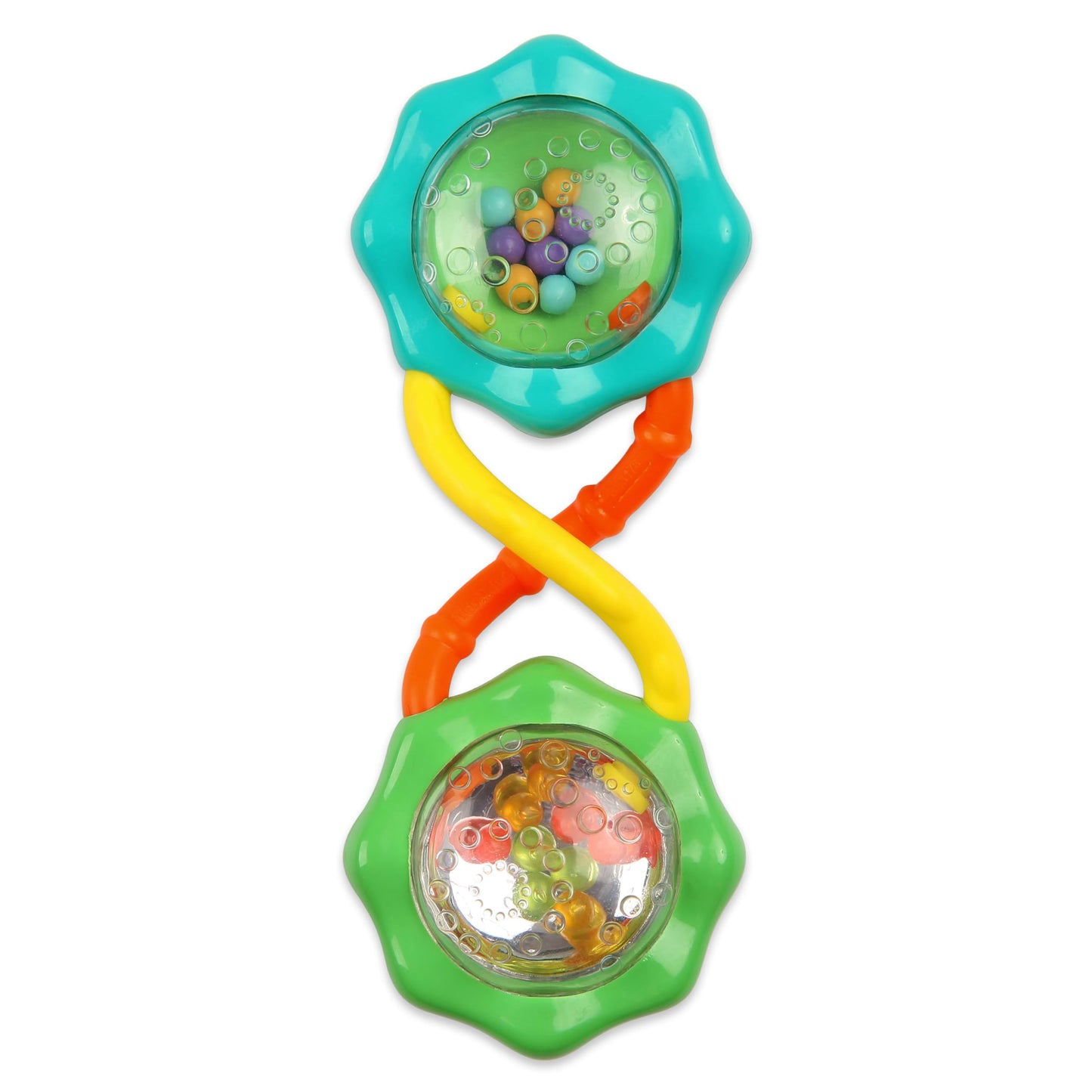 Bright Starts Little Shakers 6pc Gift Set - BPA-Free Easy-Grasp Baby Rattles and Teethers, Unisex, 3 Months+