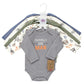 Touched By Nature Unisex Baby Organic Cotton Long-Sleeve Bodysuits, Boy Woodland, 9-12 Months
