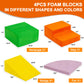 Reliancer 4Pcs Climb & Crawl Foam Block Play Set,Toddler Modular Foam Climbing Blocks,Interactive Kids Soft Building Blocks Toy
