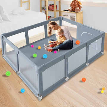 Baby Playpen, 74''X50'' Large Baby Playpens For Babies And Toddlers, Playpen Indoor Or Outdoor Active Center, Sturdy Safety Baby