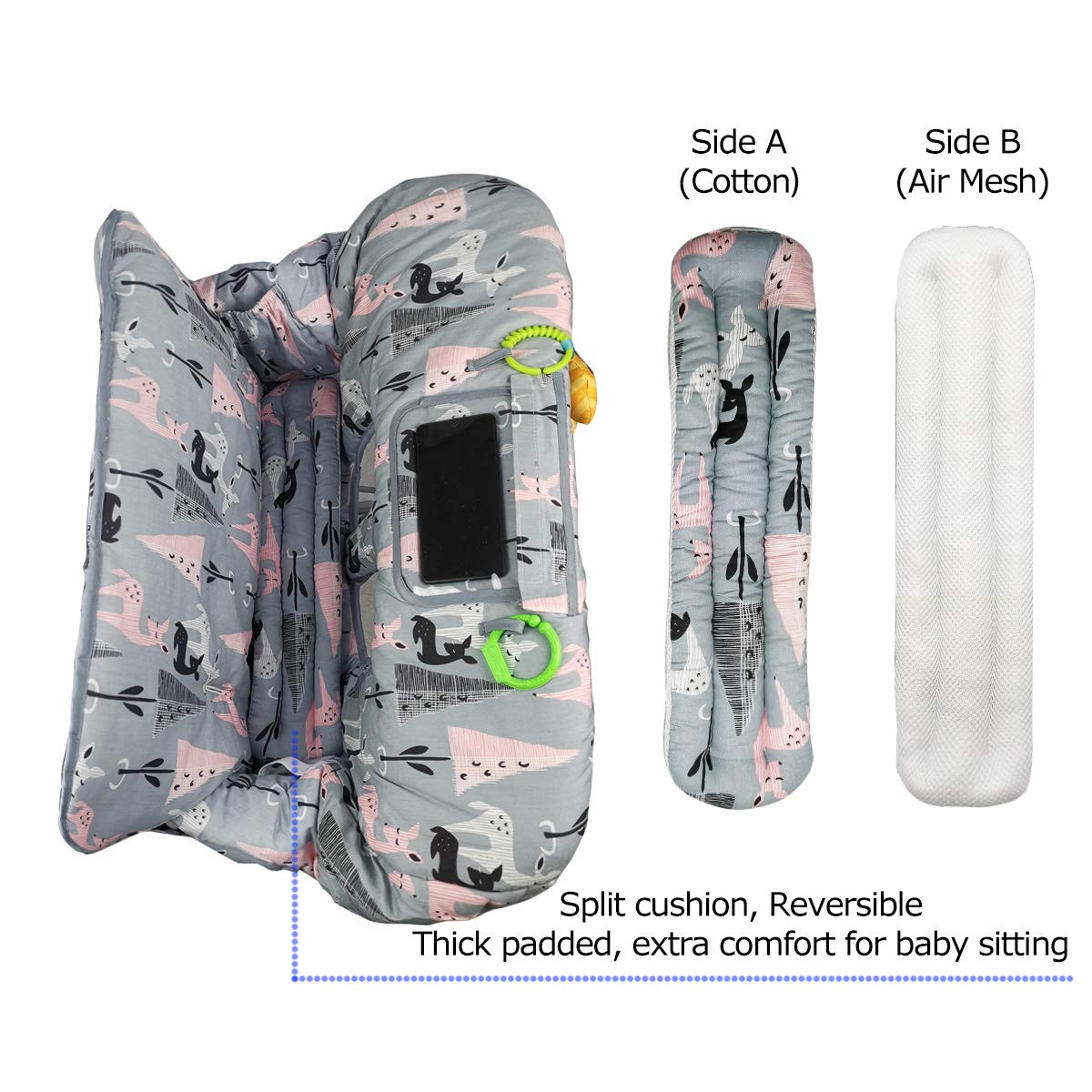 Icopuca Shopping Cart Cover, 2-In-1 Cart Cover For Babies N High Chair Cover, Padded Grocery Cart Cover For Baby Boy Girl,With S