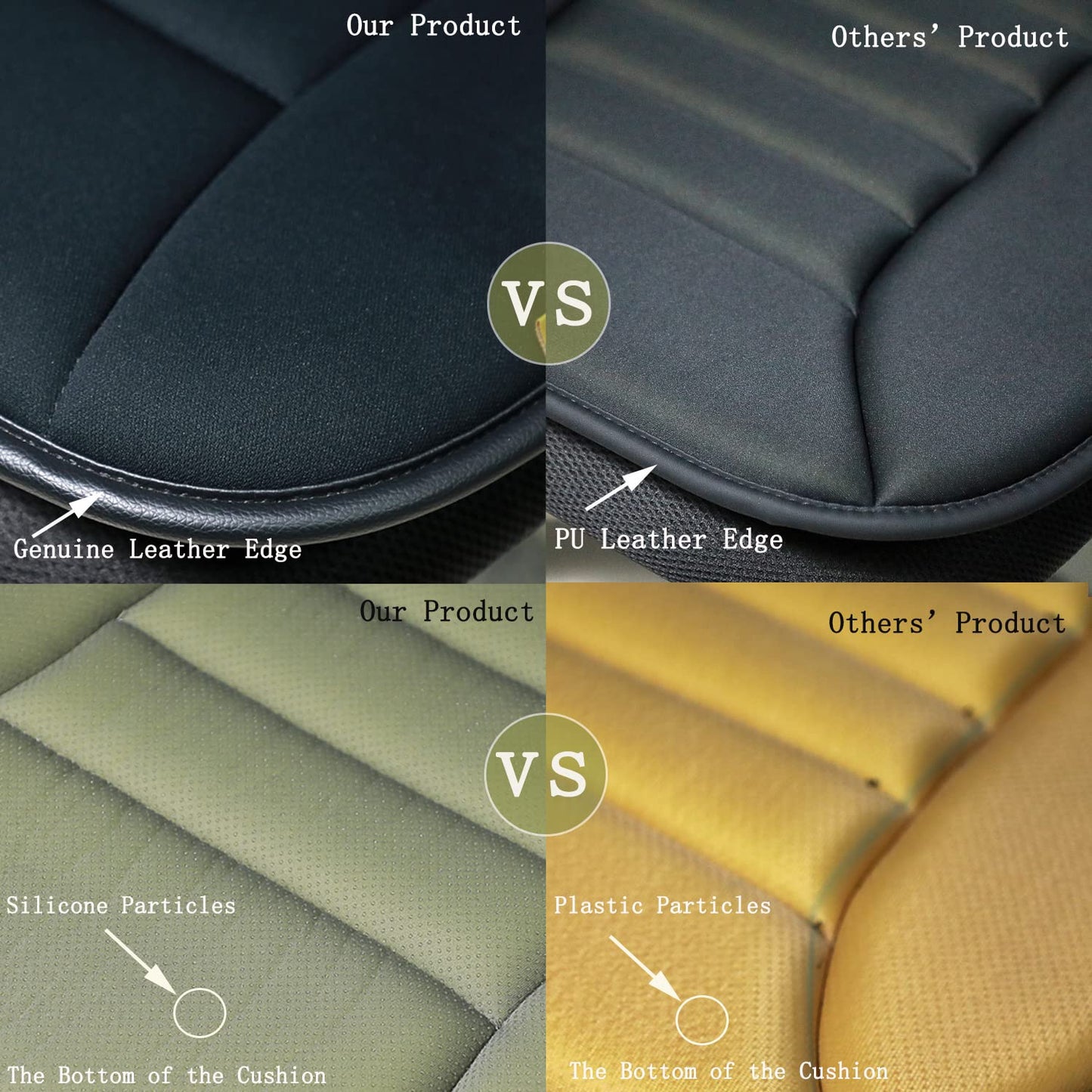 RaoRanDang Car Seat Cushion Pad for Car Driver Seat Office Chair Home Use Memory Foam Seat Cushion