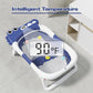 Collapsible Baby Bathtub, Baby Bath Tub With Soft Cushion & Thermometer, Alligator Baby Bathtub With Detachable Feet, Durable In