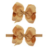 Ld Dress 6' Hair Bows Tiny Boutique Alligator Hairpins Gifts Accessories (Khaki)