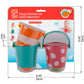 Hape Happy Buckets Set | Three Water Wheel Bath Time Toys for Toddlers, Multicolor