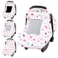 Pea Pod Car Seat Cover Baby, Infant Car Seat Canopy Covers with 2 Layers Windows of Breathable Mesh Fabric, Lightweight Polyeste