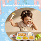 Bakpoco Stainless Steel Divided Plate For Kids Toddler, Non Toxic Portion Control Plate Dinner Plate With Lid For Adults Weight