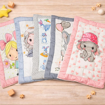 JALVEERABaby Godadi Set  Soft Cotton Baby Bedding Quilt for Newborn, Lightweight Baby Blanket for Crib, Stroller & Sleeping, (M