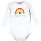 Hudson Baby Unisex Baby Cotton Long-Sleeve Bodysuits St Patricks Rainbow, 0-3 Months