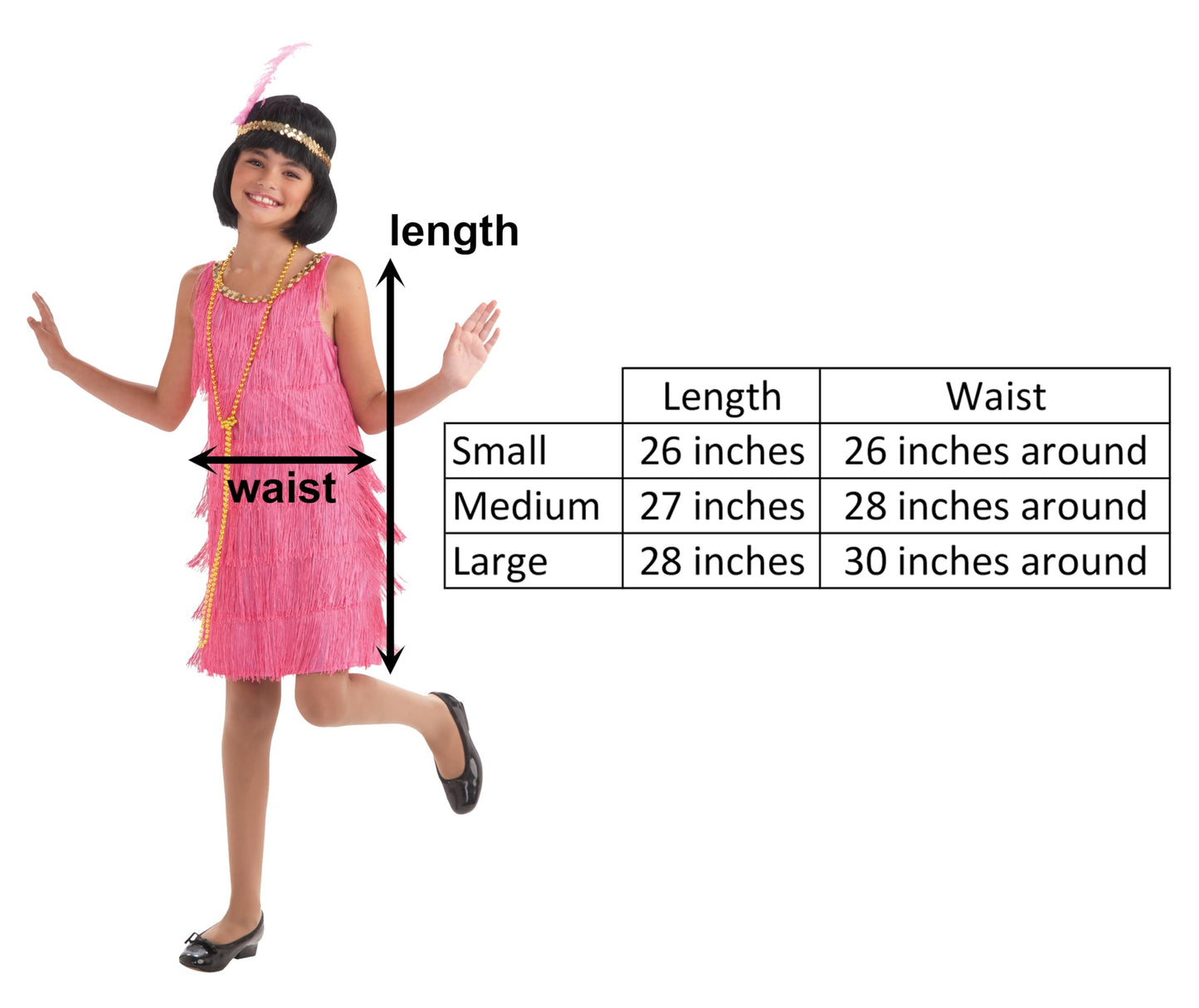 Forum Novelties Little Miss Flapper Child'S Costume,Pink, Large