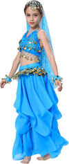Genie Costume For Girls Halloween Costume Kids 4T 4 5 6 7 8 10 12 14 16 S M Blue