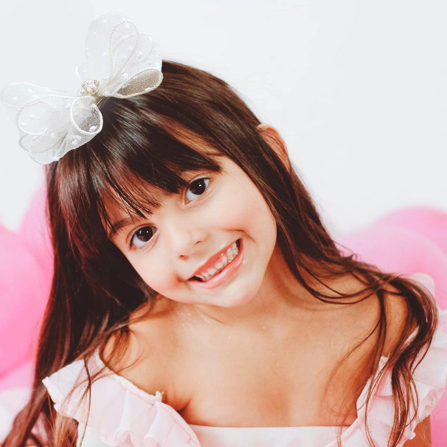 Liliebe 6    Big Girls Hair Bows With Clips, Toddler Hair Accessories For Flower Girl Dress, Unique Cheer Bows & Pigtail Bows, S