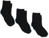Jefferies Socks Little Boys' Rib Crew Socks 3 Pair Pack, Black, Toddler
