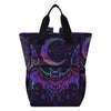 senya Diaper Bag Backpack, Neon Bat Crescent Multifunction Travel Bag for Moms Dads