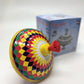 Classic Multicolored Spinning Tin Top Toy Bolz Funny Buzzing Hum Gets Louder As The Top Spins Faster 8X8X8' Ages 18 M+
