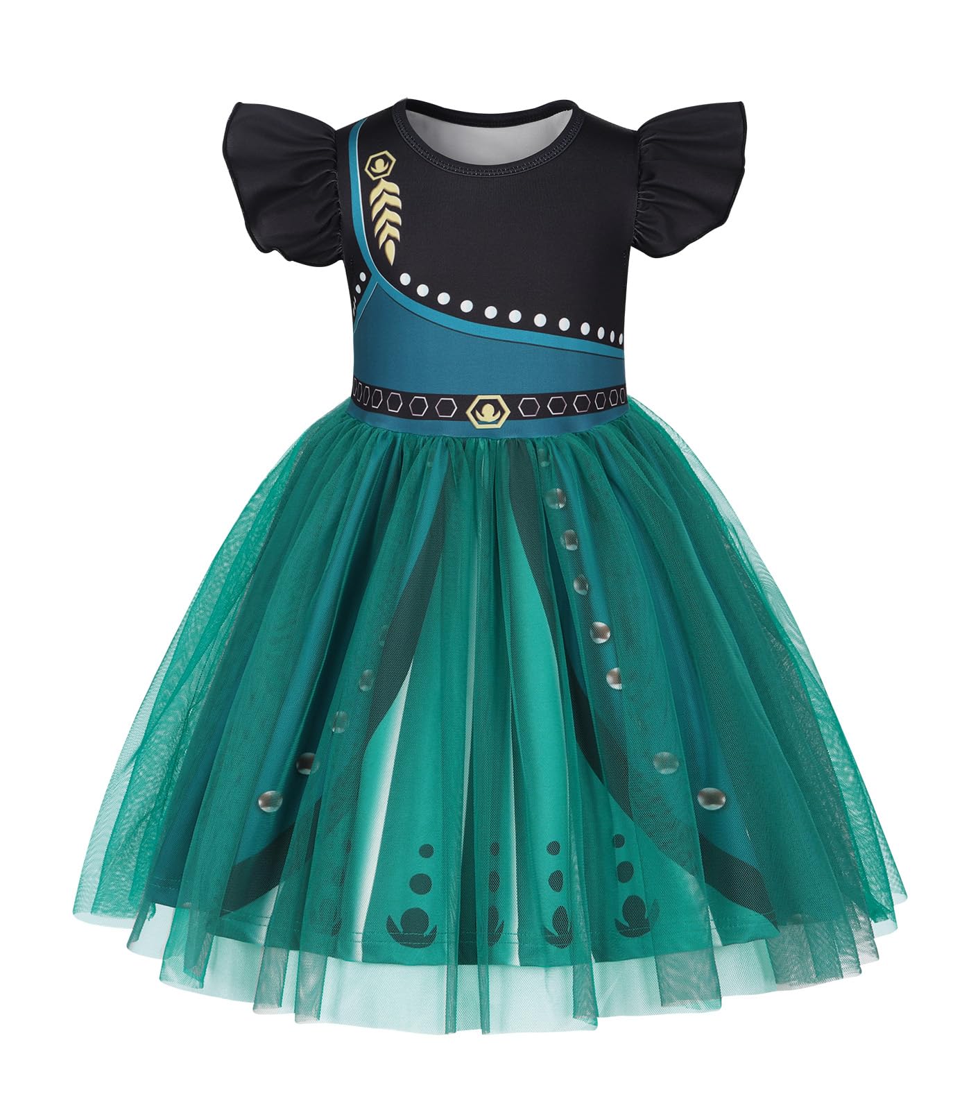 Henzworld Toddler Baby Girls Princess Dress Toddler Kids Costume Dress Up For Girls Halloween Cosplay Theme Party Outfit Short F