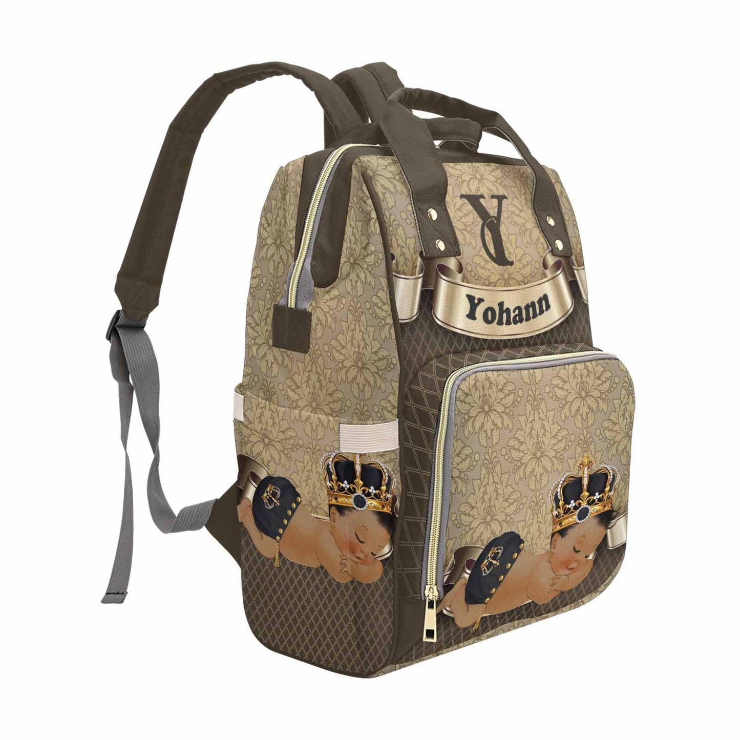 M Yescustom Custom Diaper Bag Backpack With Name, Baby Bags Travel Diaper Backpack For Dad Mom, Insulated Pockets Portable Nappy